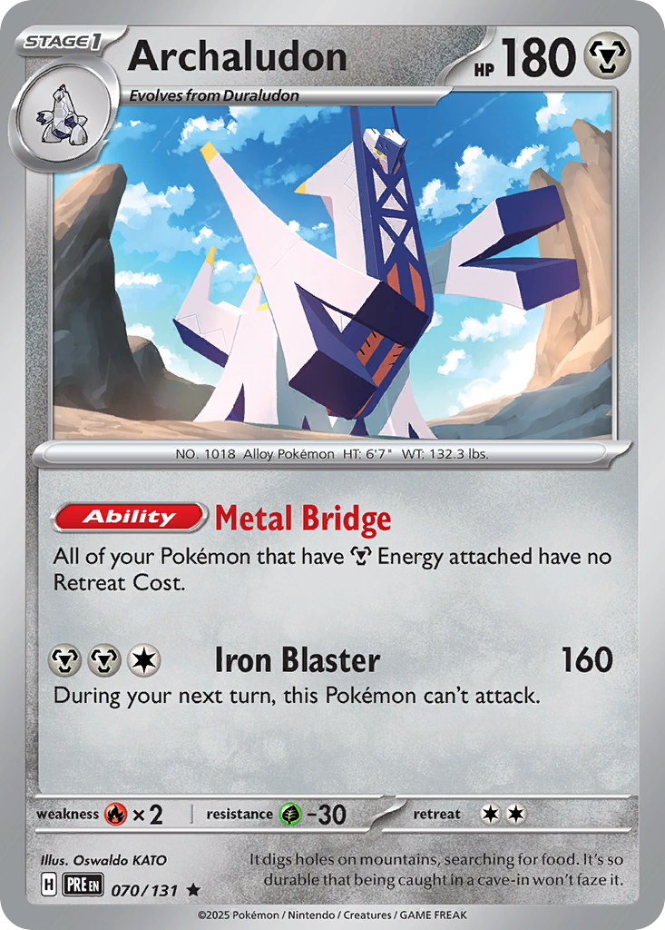 Prismatic Evolutions Holo Archaludon #070/131